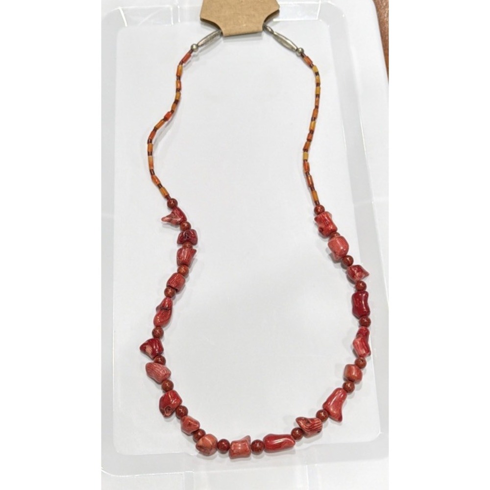 Rare Old Tibetan genuine Mountain coral beads necklace